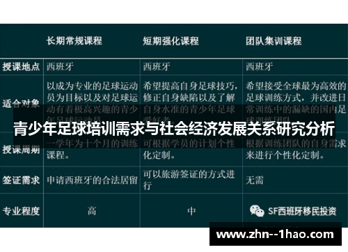 青少年足球培训需求与社会经济发展关系研究分析