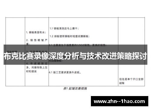 布克比赛录像深度分析与技术改进策略探讨